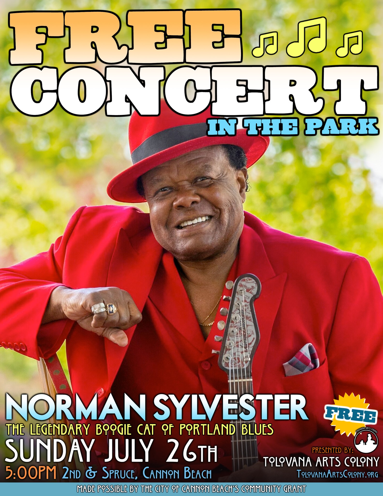 Legendary Bluesman Norman Sylvester Performs a Free Concert in
