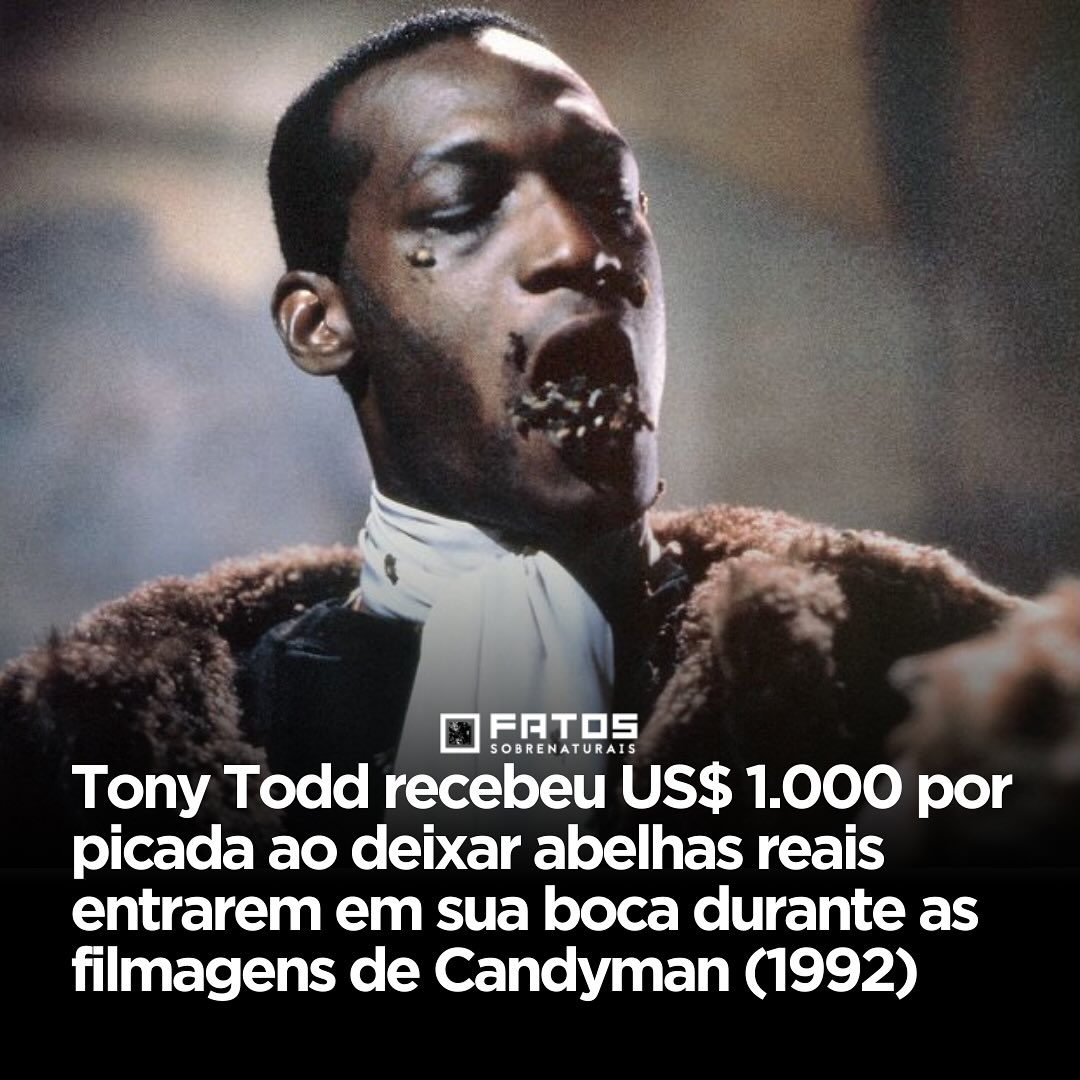 Fatos - Durante as filmagens de Candyman (1992), o ator Tony Todd ...