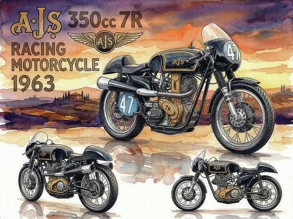 The 1963 Iconic AJS 350 7R 💙🇬🇧💙 The 1963 AJS 350 7R