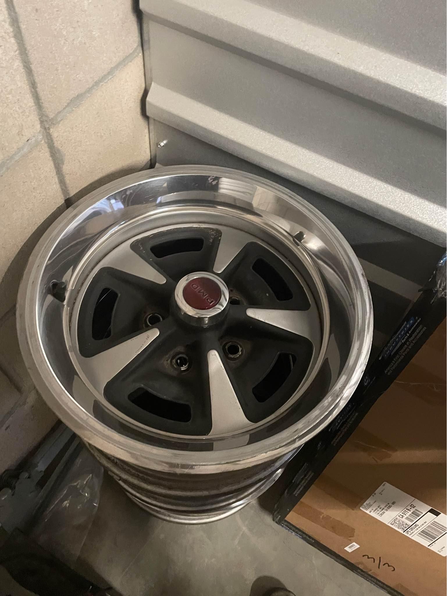 1968 Pontiac Rally II Wheels JC Code GTO Firebird w/ Rings & Caps - Car ...