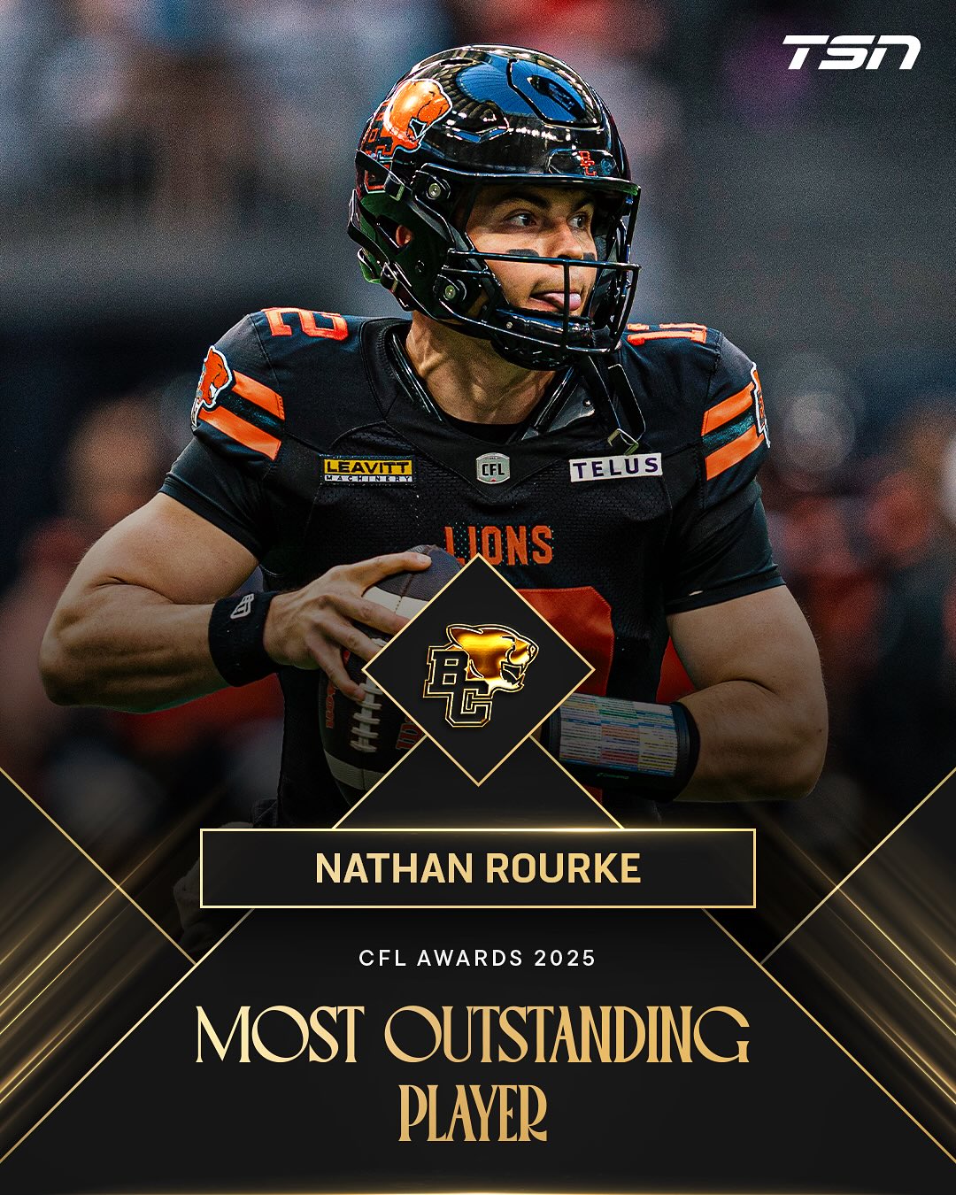 TSN - Nathan Rourke takes home the Most Outstanding Player... | Facebook