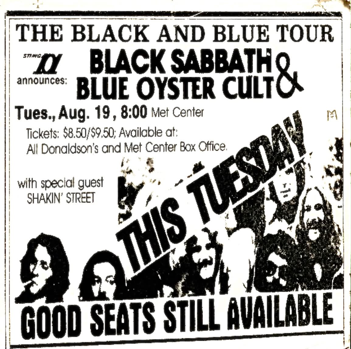 🔥 BLACK & BLUE TOUR | AUGUST 19, 1980 — MET CENTER This newspaper