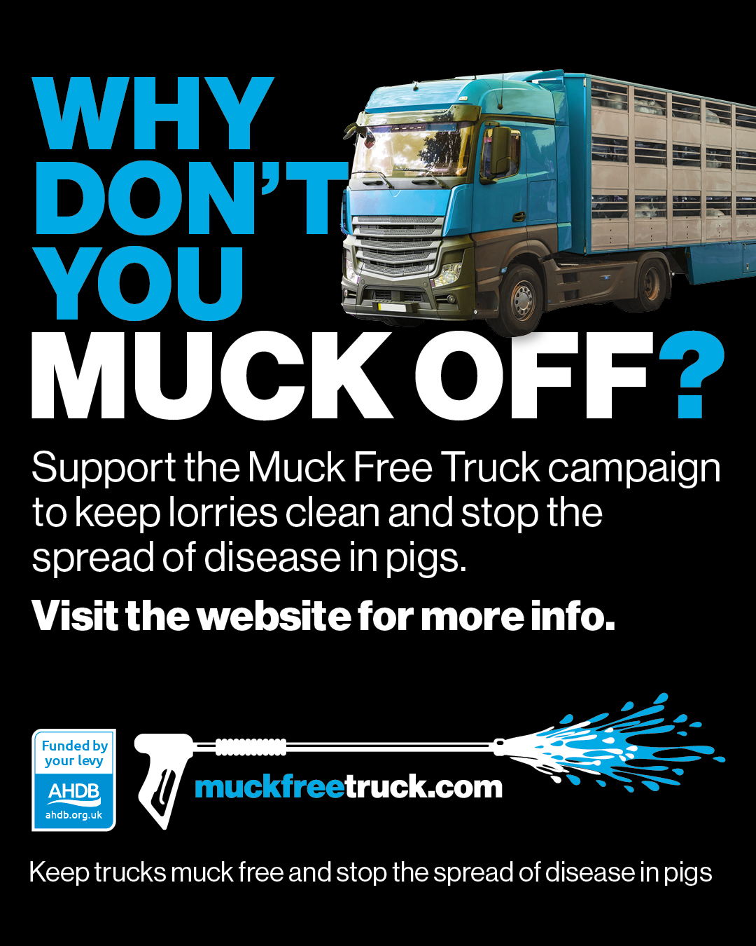 AHDB - 🚛 Keep trucks muck-free and stop the spread of disease in pigs ...