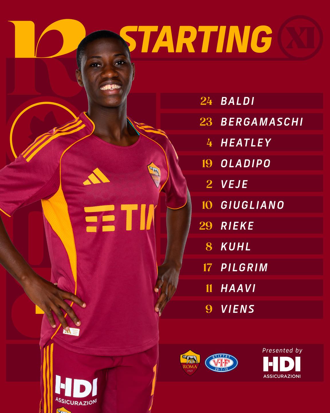 AS - 📋 Our Starting XI for #RomaValerenga 🐺 DAJE ROMA 💛 ️ #ASRoma | # ...