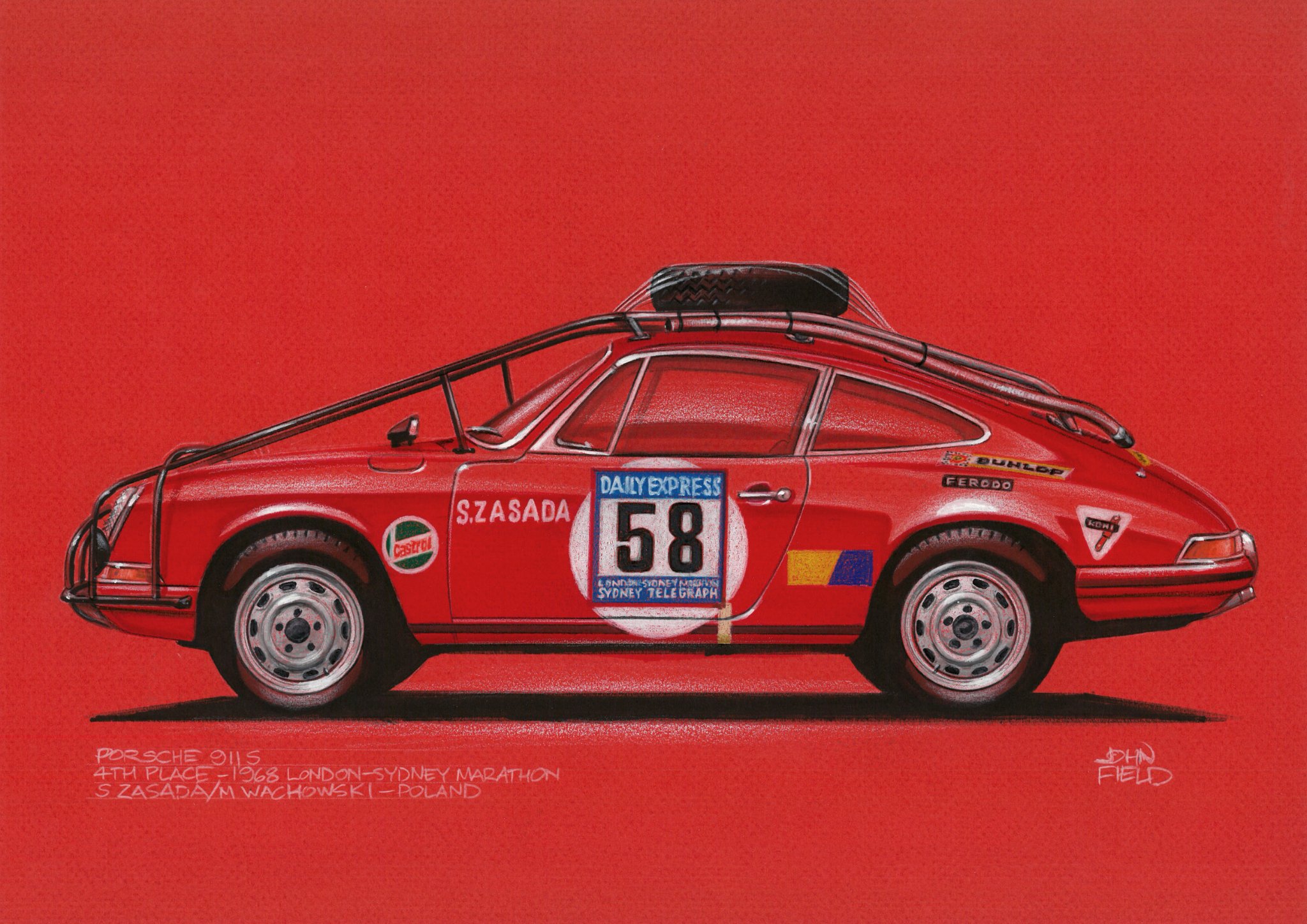 1968 London to Sydney Marathon: Porsche 911s with Roo Bars