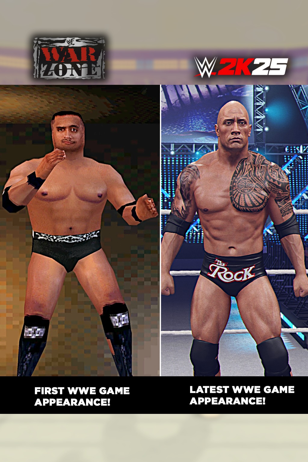 The Rock's first and most recent appearance in a WWF/WWE video game