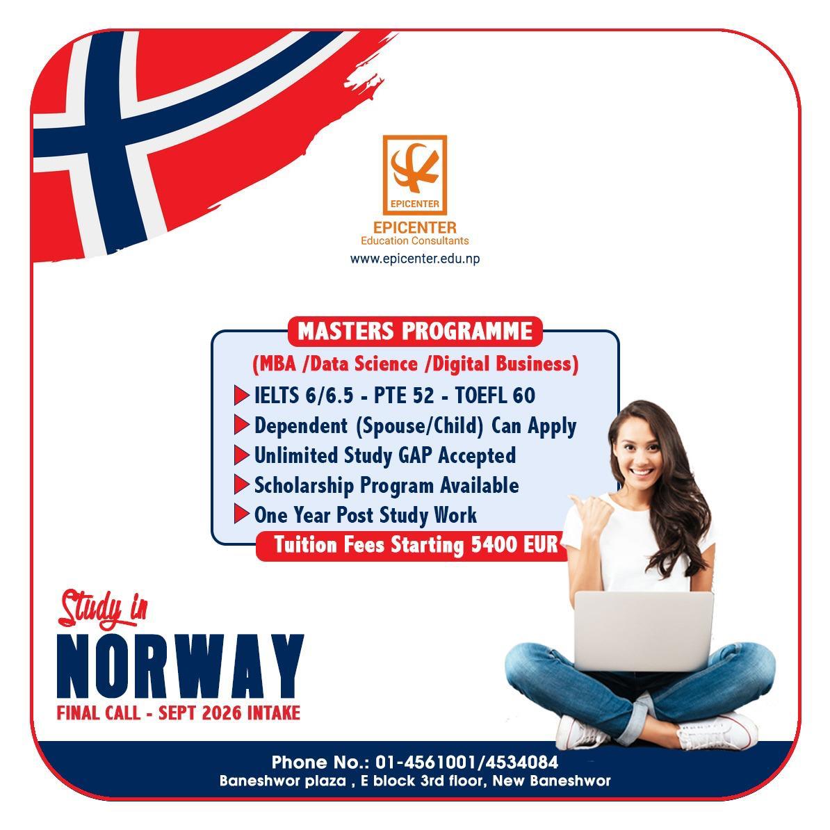 Epicenter - Study in Norway – Master's Programs Final Application Call ...