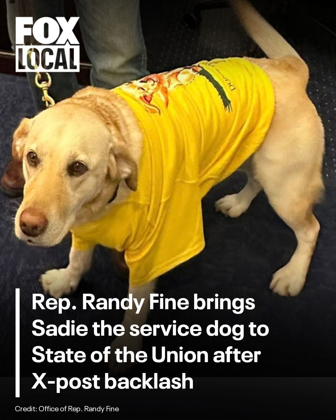 FOX - Rep. Randy Fine (R-Fla.) brought his father’s seeing-eye-dog ...