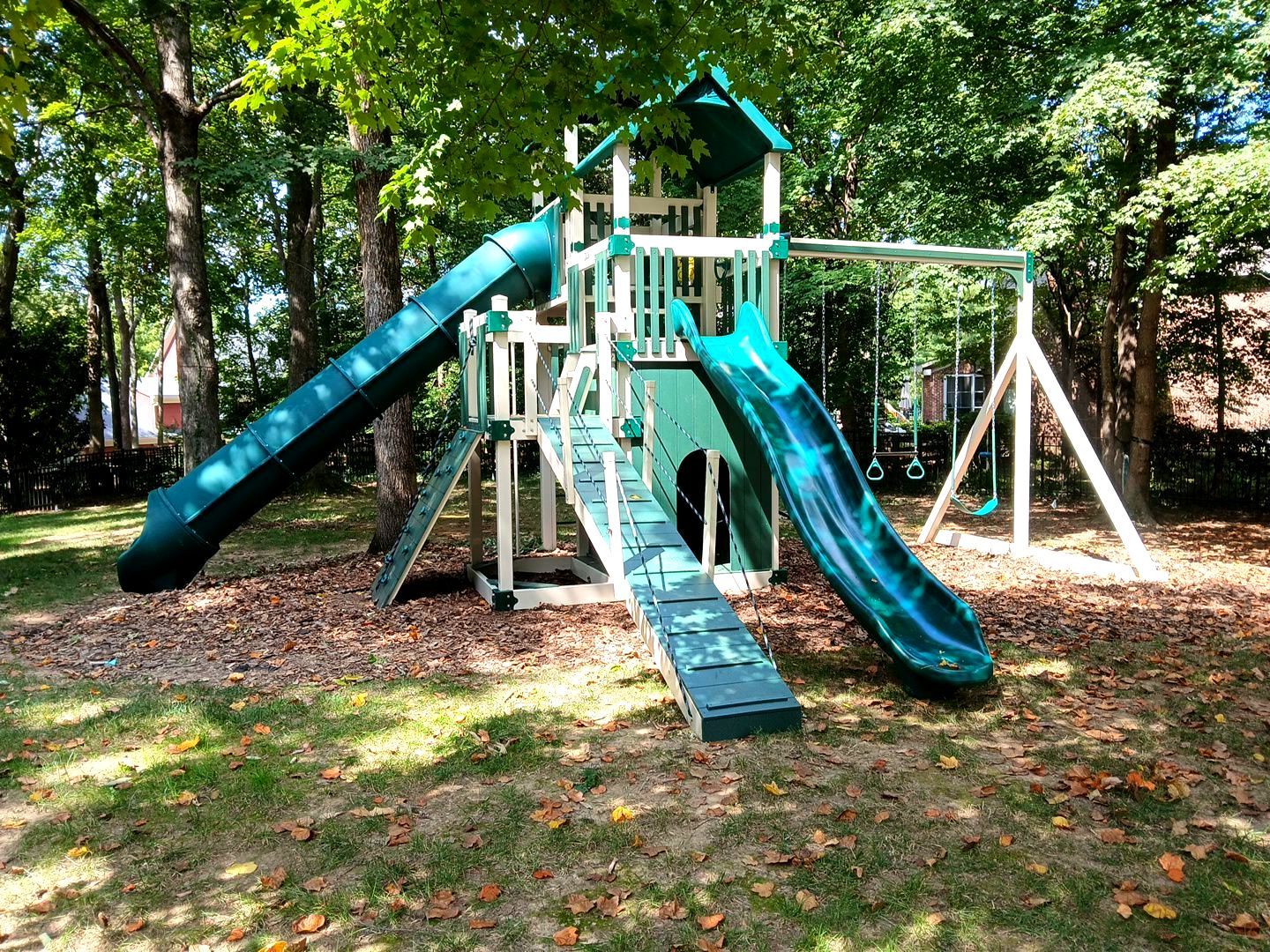 Swing - What an epic playset! 😲 5', 7', and 9' Tall Towers Ground-Level ...