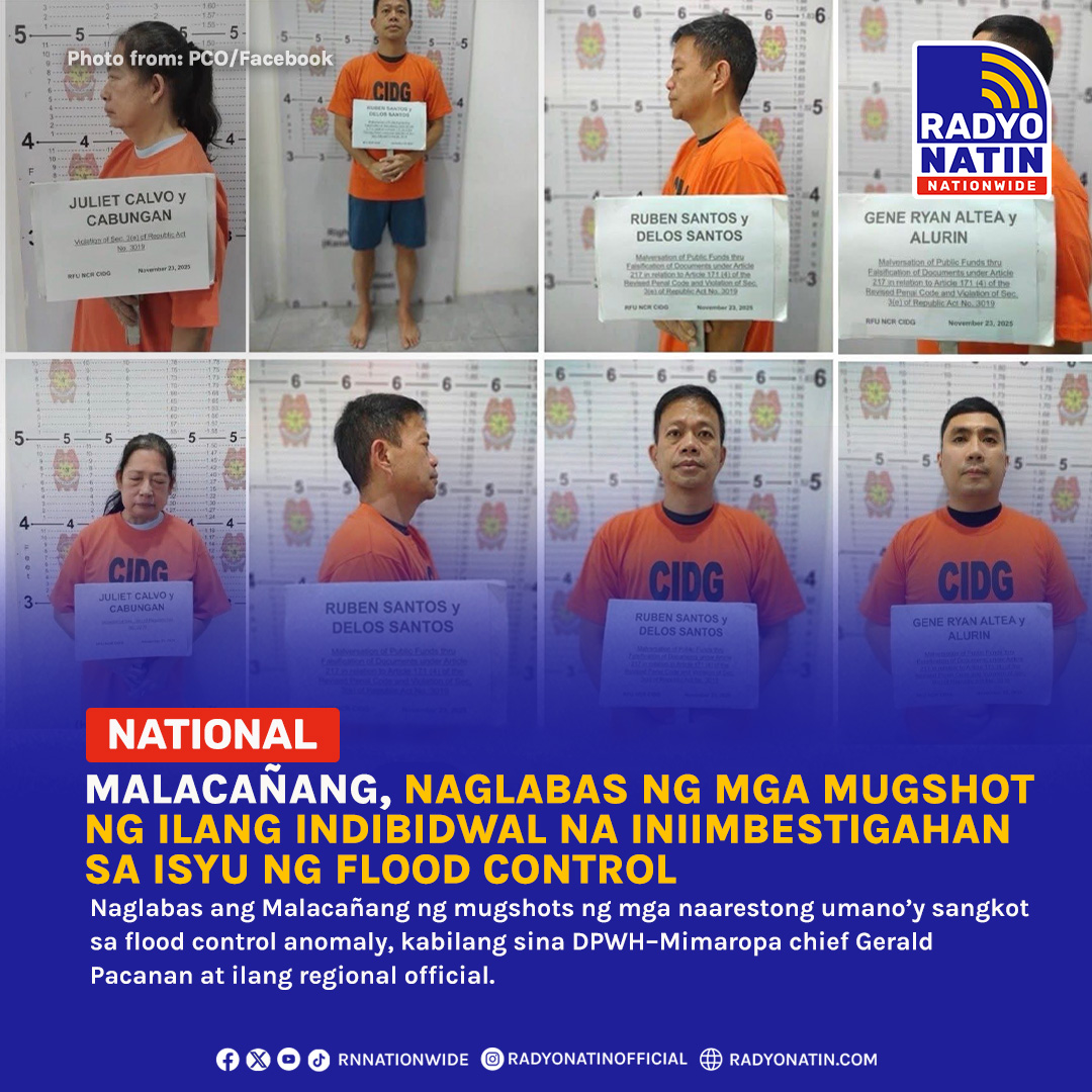 Radyo - Naglabas ang Malacañang ng mugshots ng mga naarestong umano’y ...