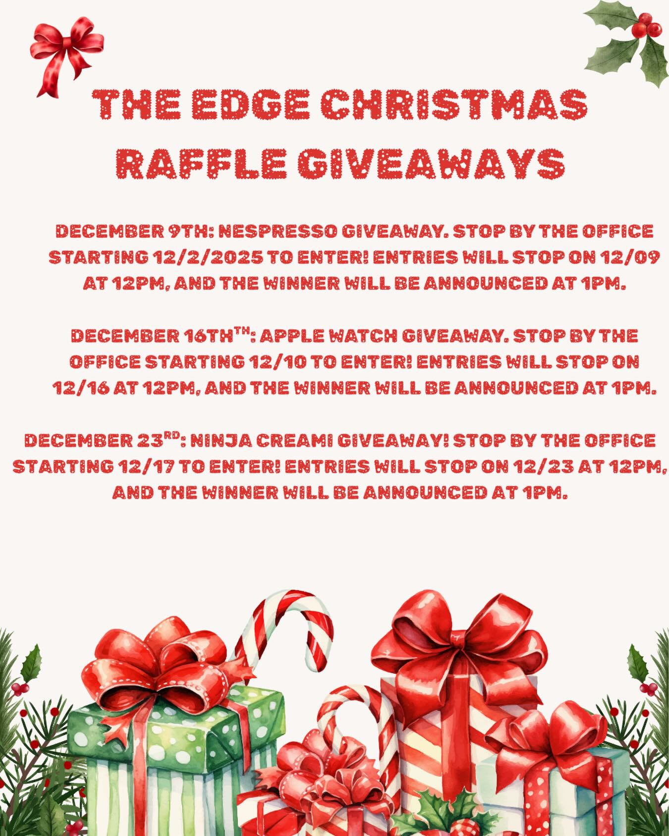 🎄 The Edge’s Christmas Giveaways are... - The Edge Pensacola | Facebook