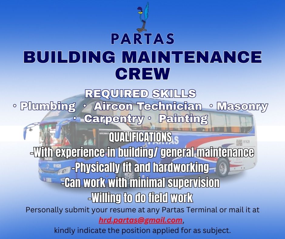 Partas - To our valued passenger, For inquiries, you can reach us thru ...