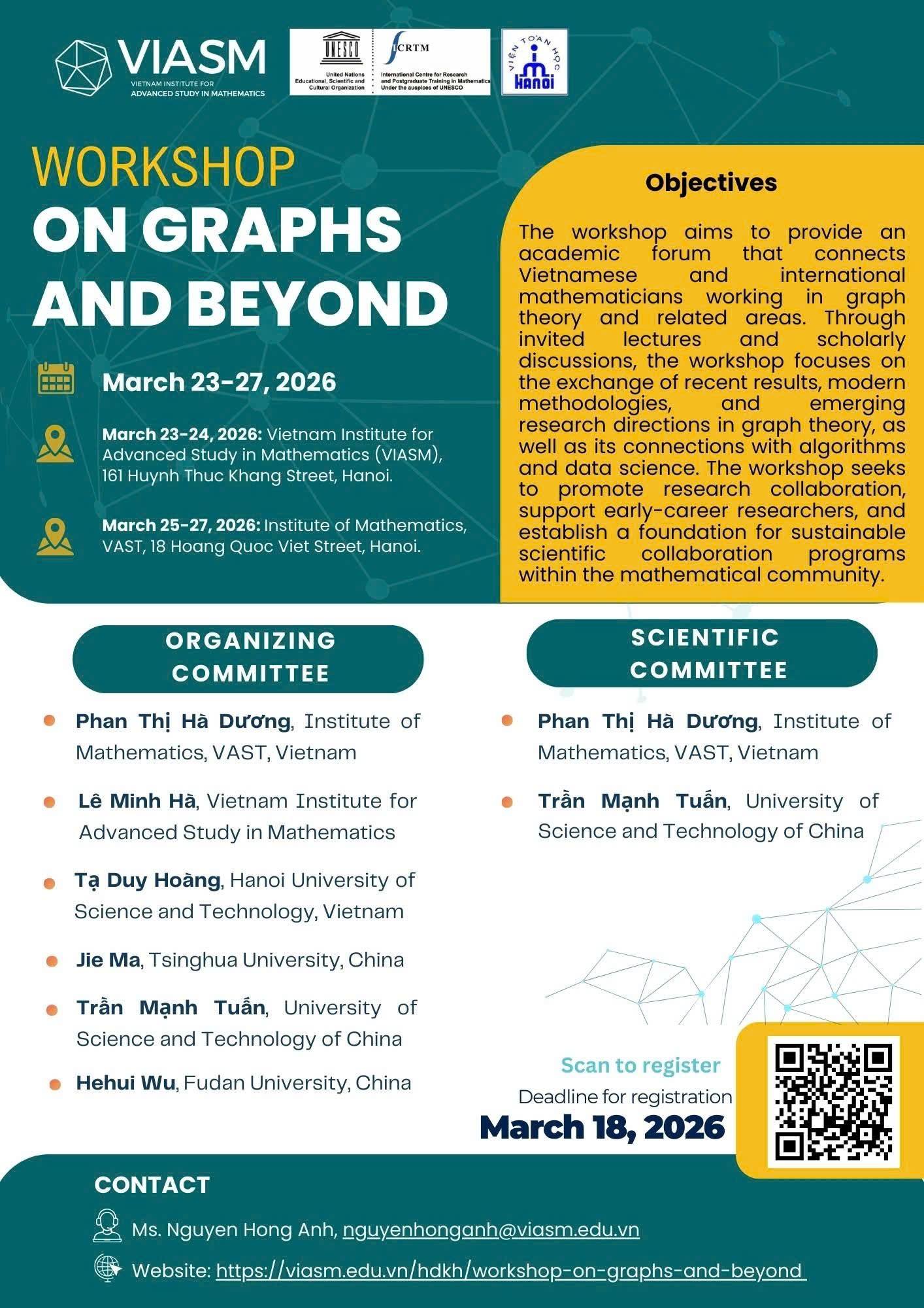 Workshop on Graphs... - Institute of Mathematics, VAST, Hanoi | Facebook
