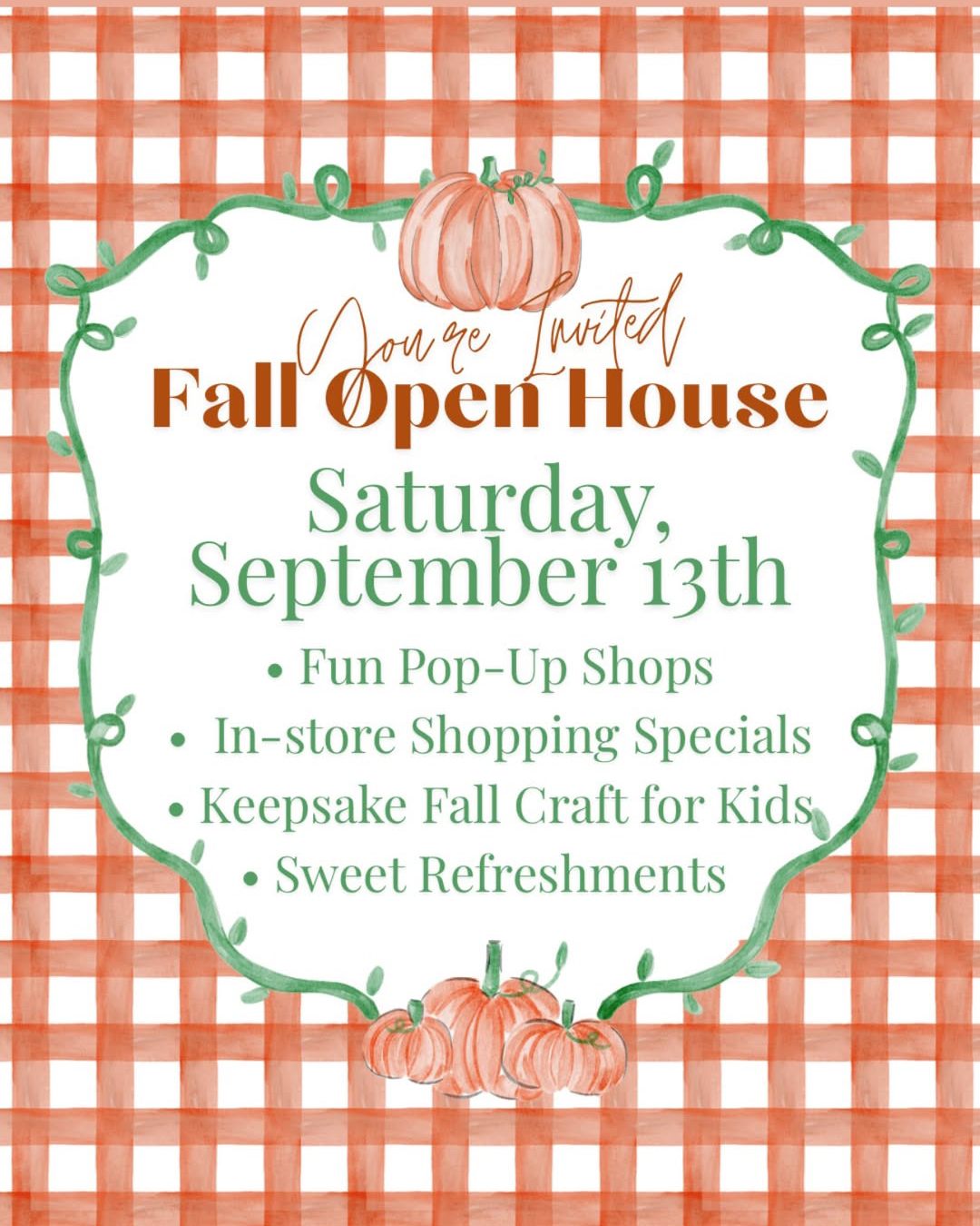 Give Me 3 - 🍂 Don’t forget! Our Fall Open House is... | Facebook