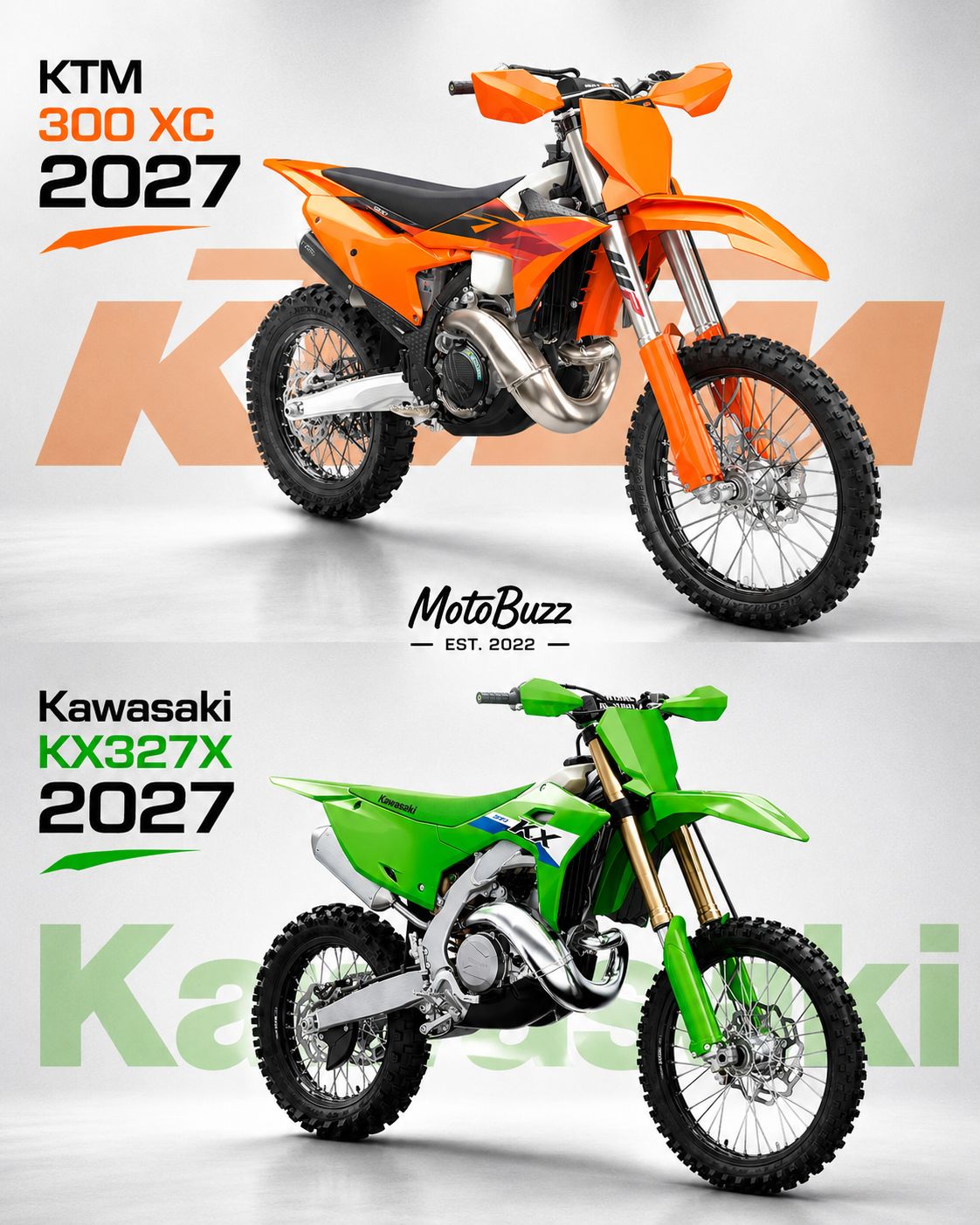 Kawasaki KX327X vs KTM 300 XC 🏁 | The Ultimate 2-Stroke Battle