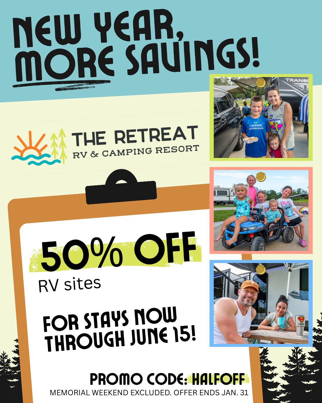 The Retreat - 🦸‍♀️ RV stays, but make it half off? Yes please. ⛺ This ...