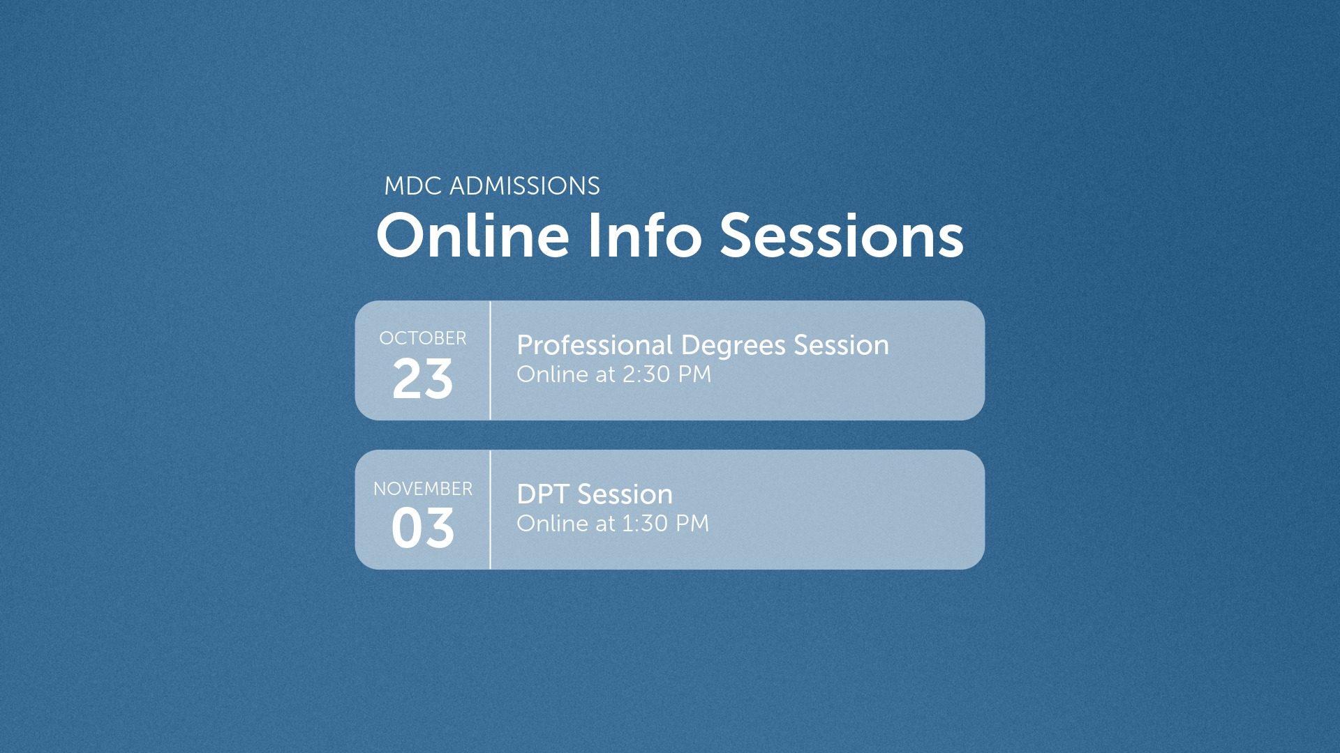 McMaster - 📣Updated dates for our online info sessions! Join us online ...