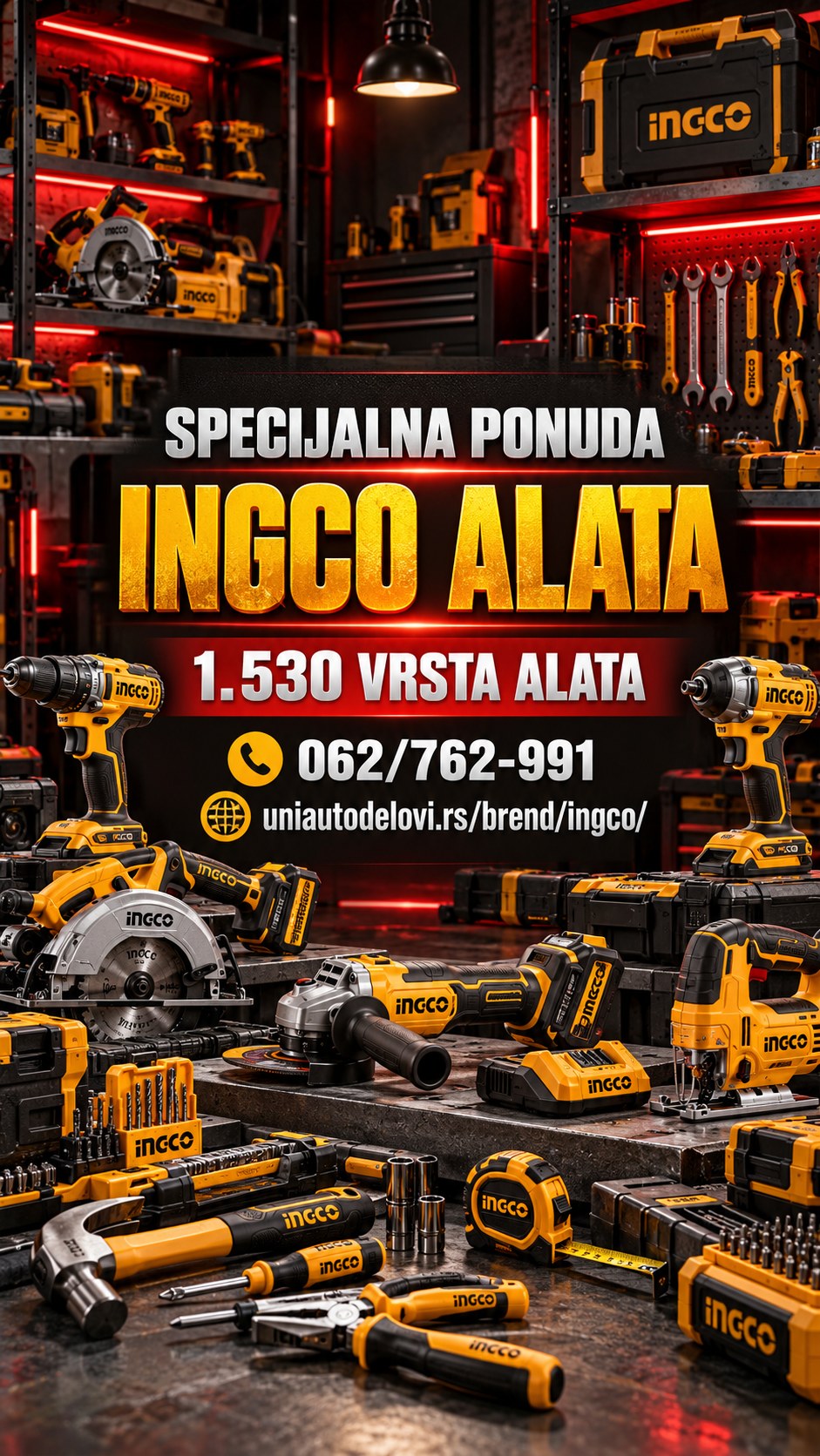 Zaprati 👨‍🔧UniAutodelovi Gajdobra 📣 INGCO aku bušilica-odvijač 20V — 55 ...