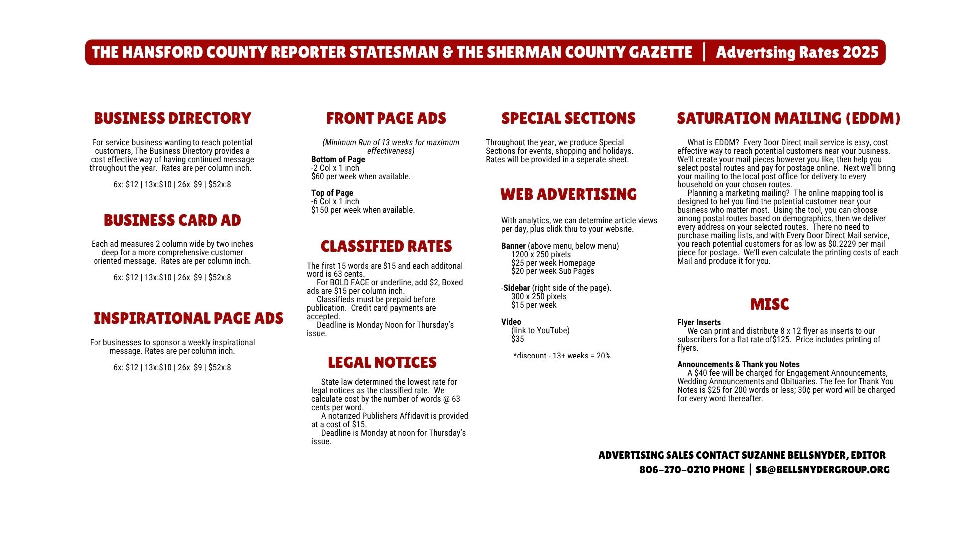 🚨 Advertise with Us! New Rates... - Sherman County Gazette | Facebook