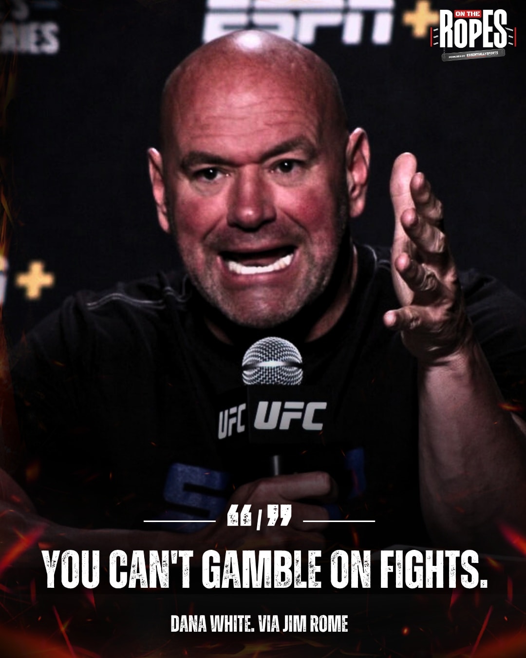 On The Ropes - Dana White sends a stern warning on... | Facebook