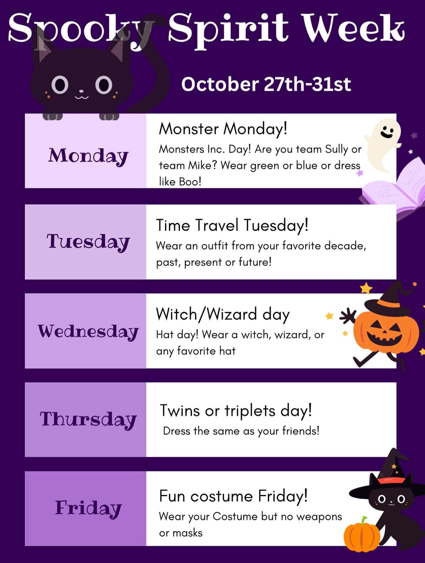 🎃👻 It’s Spooky Spirit Week at... - Riverbend Prep Academy | Facebook
