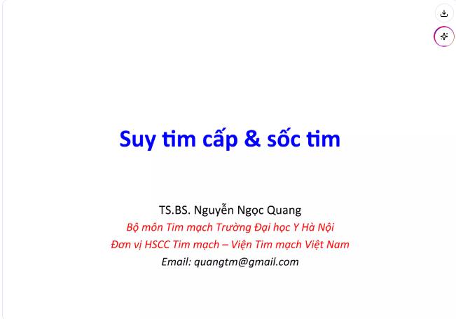 MỌT Y KHOA | SLIDE: SUY TIM CẤP VÀ SỐC TIM | Facebook