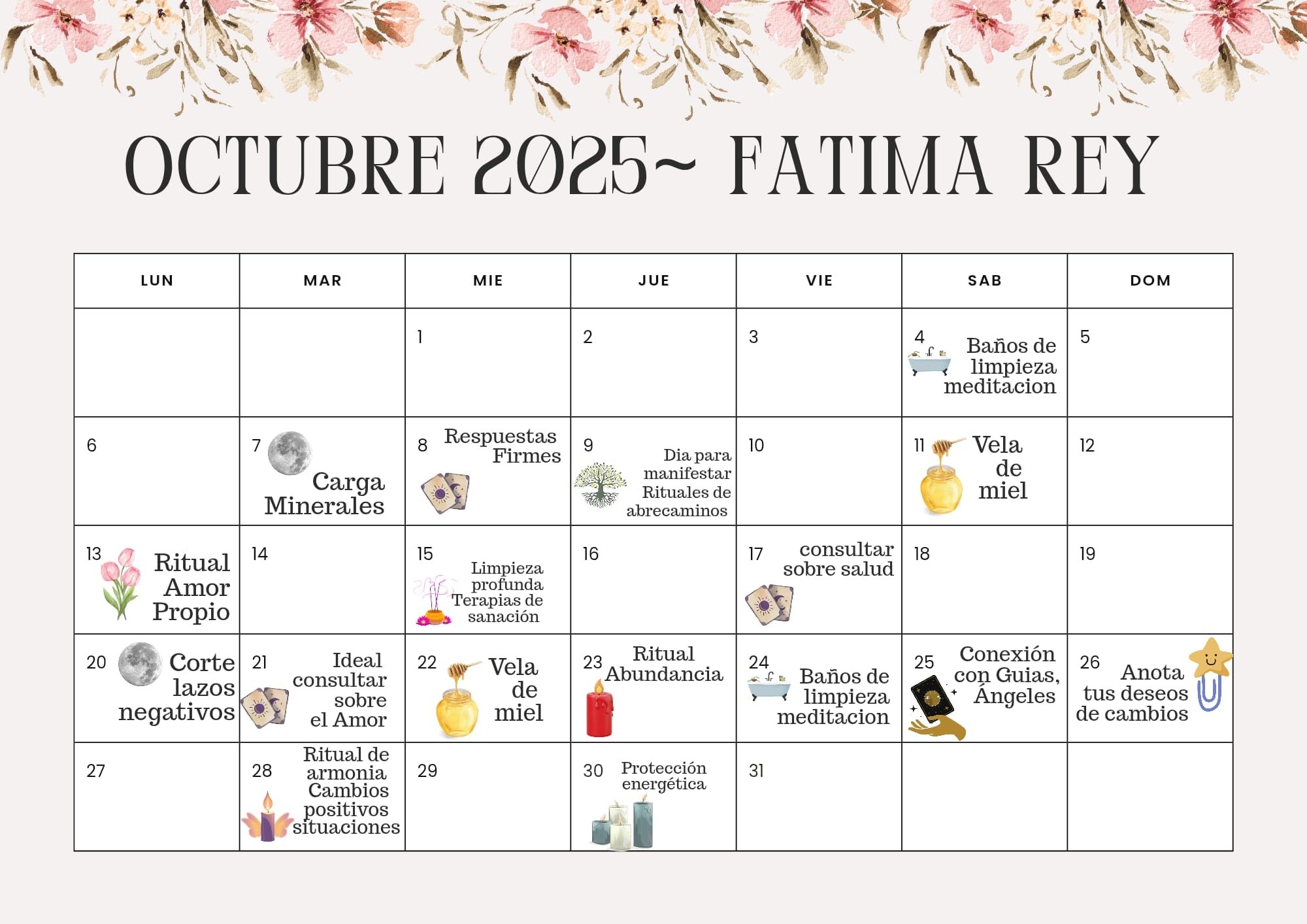 ¡Bienvenido Octubre 2025!... - Fatima Rey Tarot y Videncia | Facebook