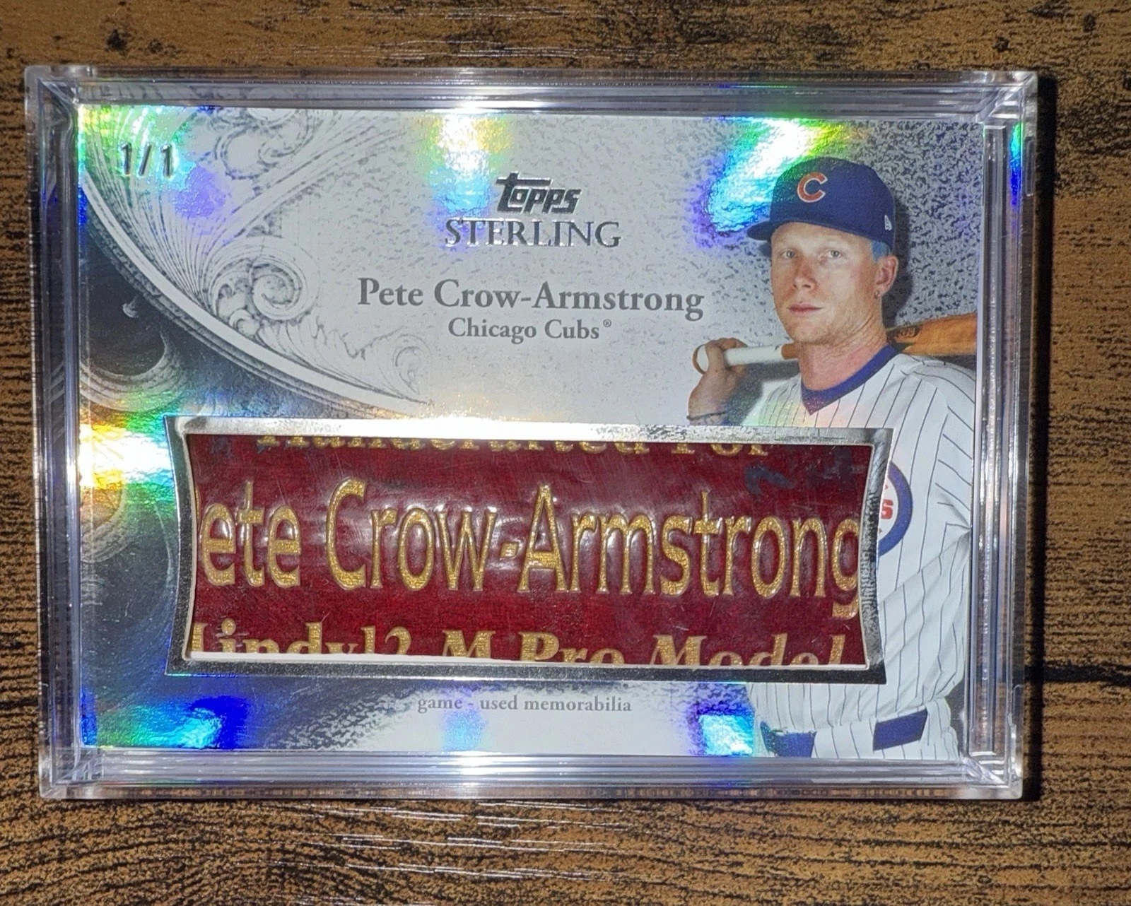 Pete Crow-Armstrong one-of-one nameplate relic baseball card