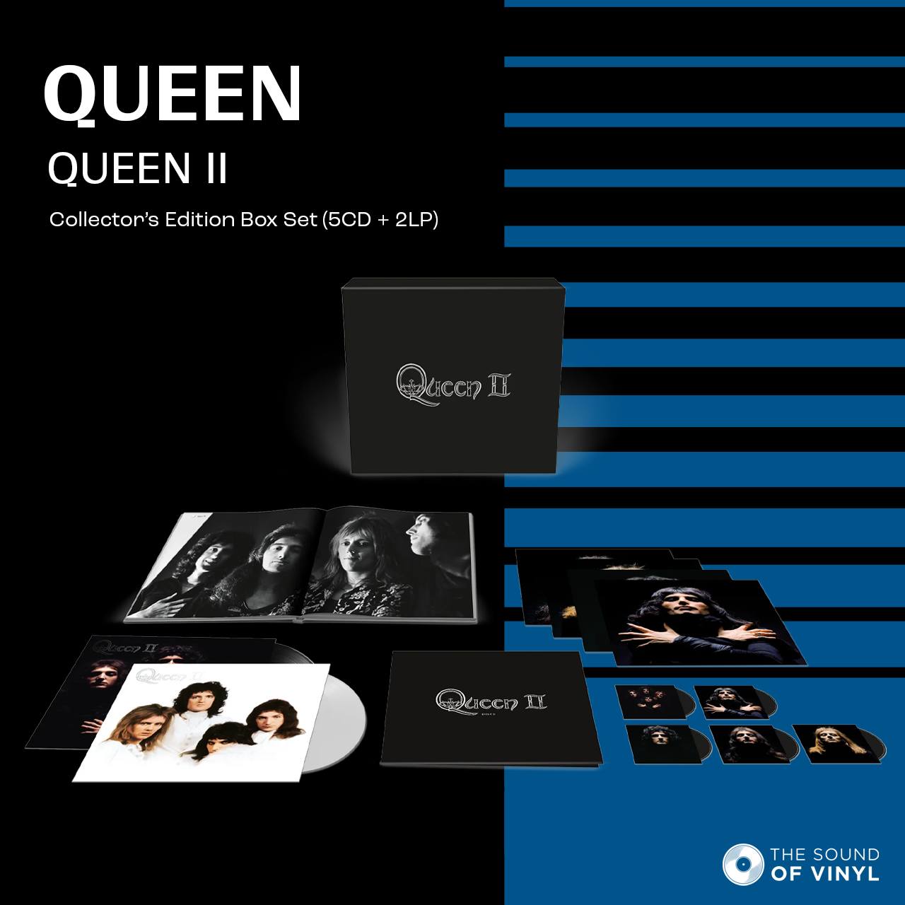 COLLECTOR'S EDITION! Queen - Queen II: Box Set (5CD + 2LP) Over