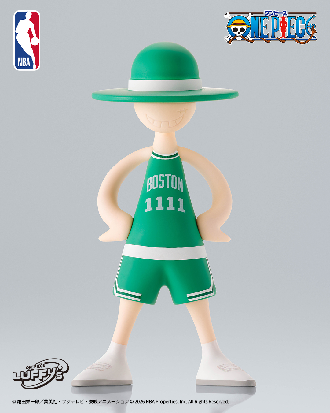 ONE PIECE NBA モンキー・D・ルフィ ボストン・セルティックス ONE