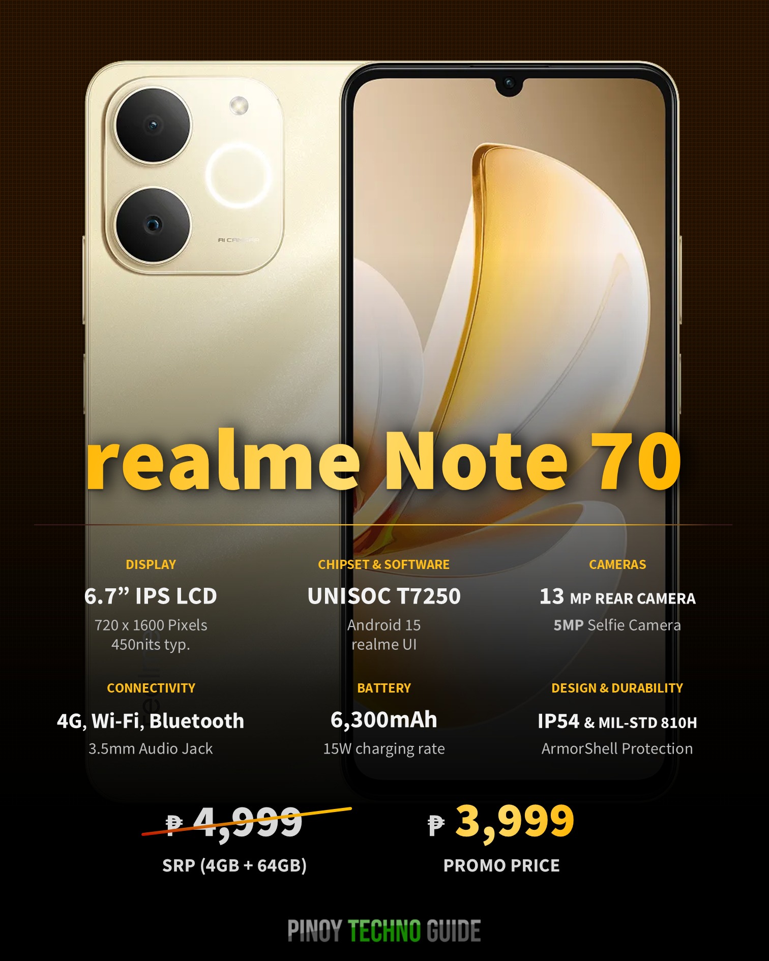?✨ realme Note 70 – Power That Lasts, Price You