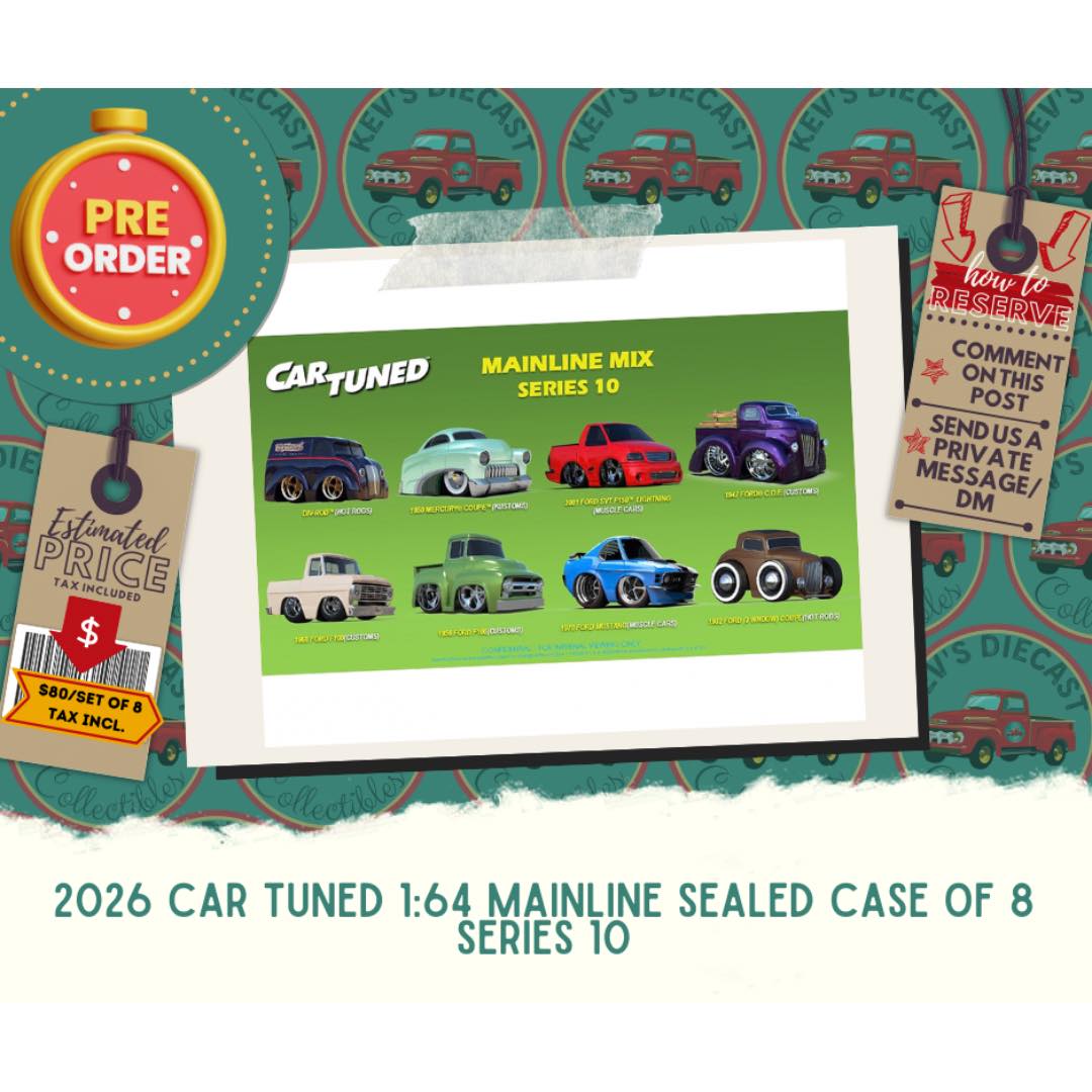 Reserve Now: SOLD OUT! 2026 Car Tuned 1:64 Mainline SEALED CASE OF