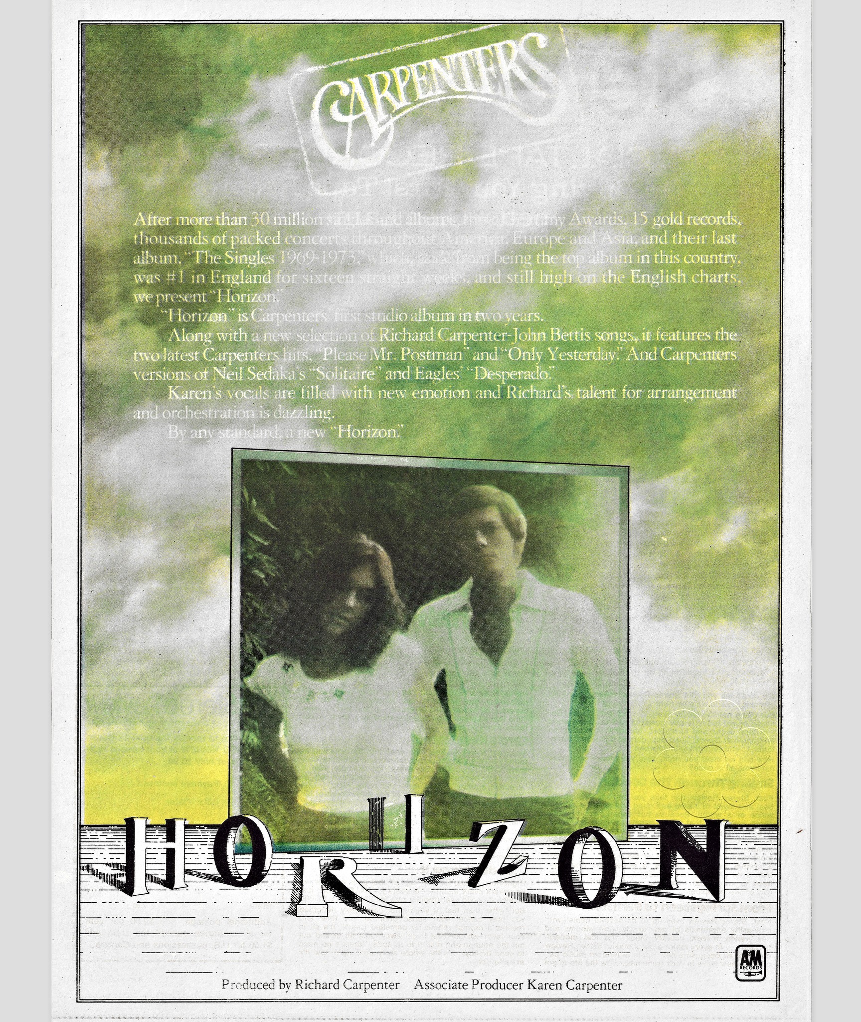 Carpenters released 'Horizon' in 1975, an album that was on trend