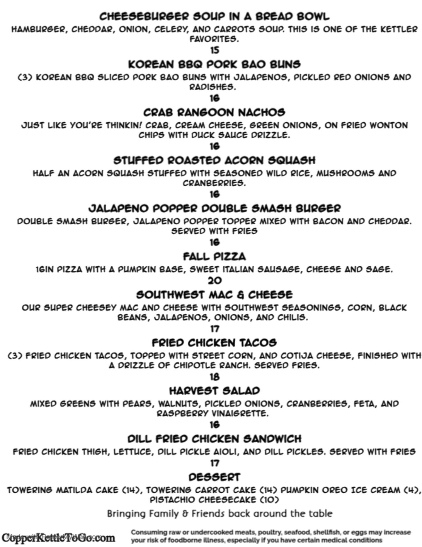 The Kettle - 🌟 🤩 NEW MENU ALERT 🌟 🤩 Thank you all for... | Facebook