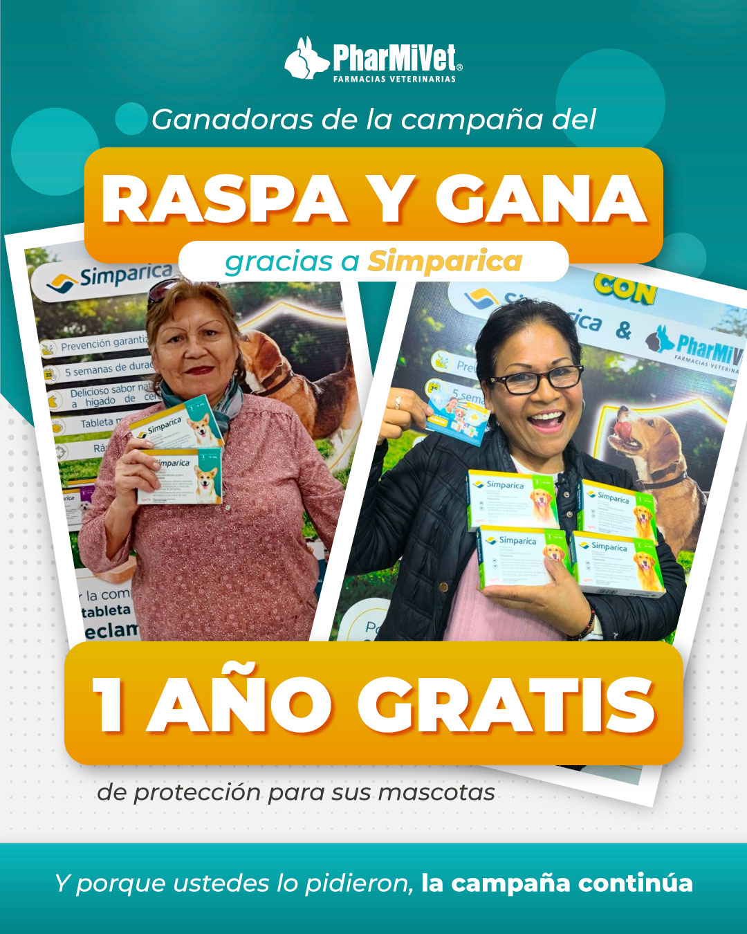 PharMiVet - 🎉🐾 ¡𝗟𝗮 𝗲𝗺𝗼𝗰𝗶𝗼́𝗻 𝗰𝗼𝗻𝘁𝗶𝗻𝘂́𝗮, 𝗽𝗲𝘁𝗹𝗼𝘃𝗲𝗿! Las ganadoras del ...
