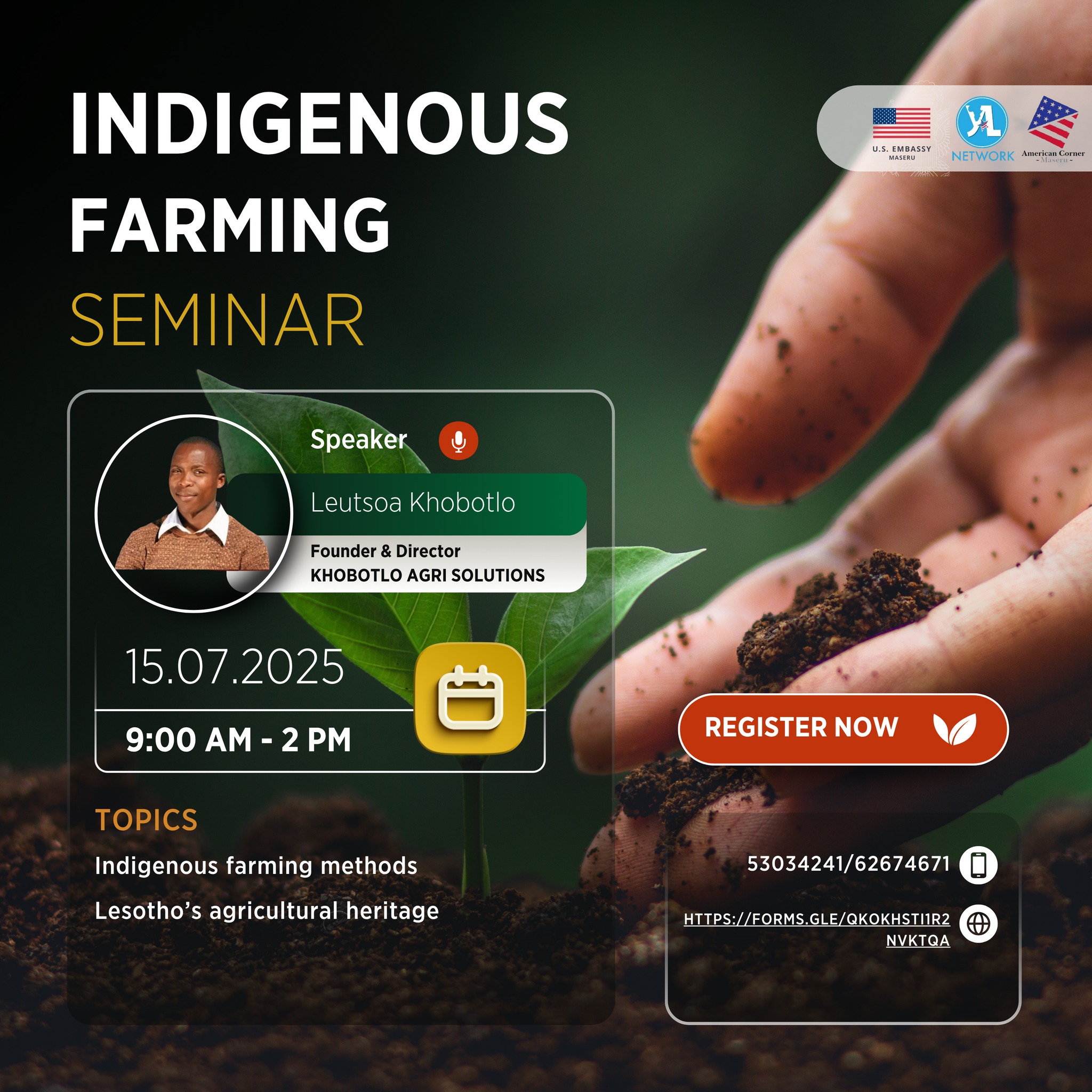 American - Join us for an insightful Indigenous Farming Seminar on July ...