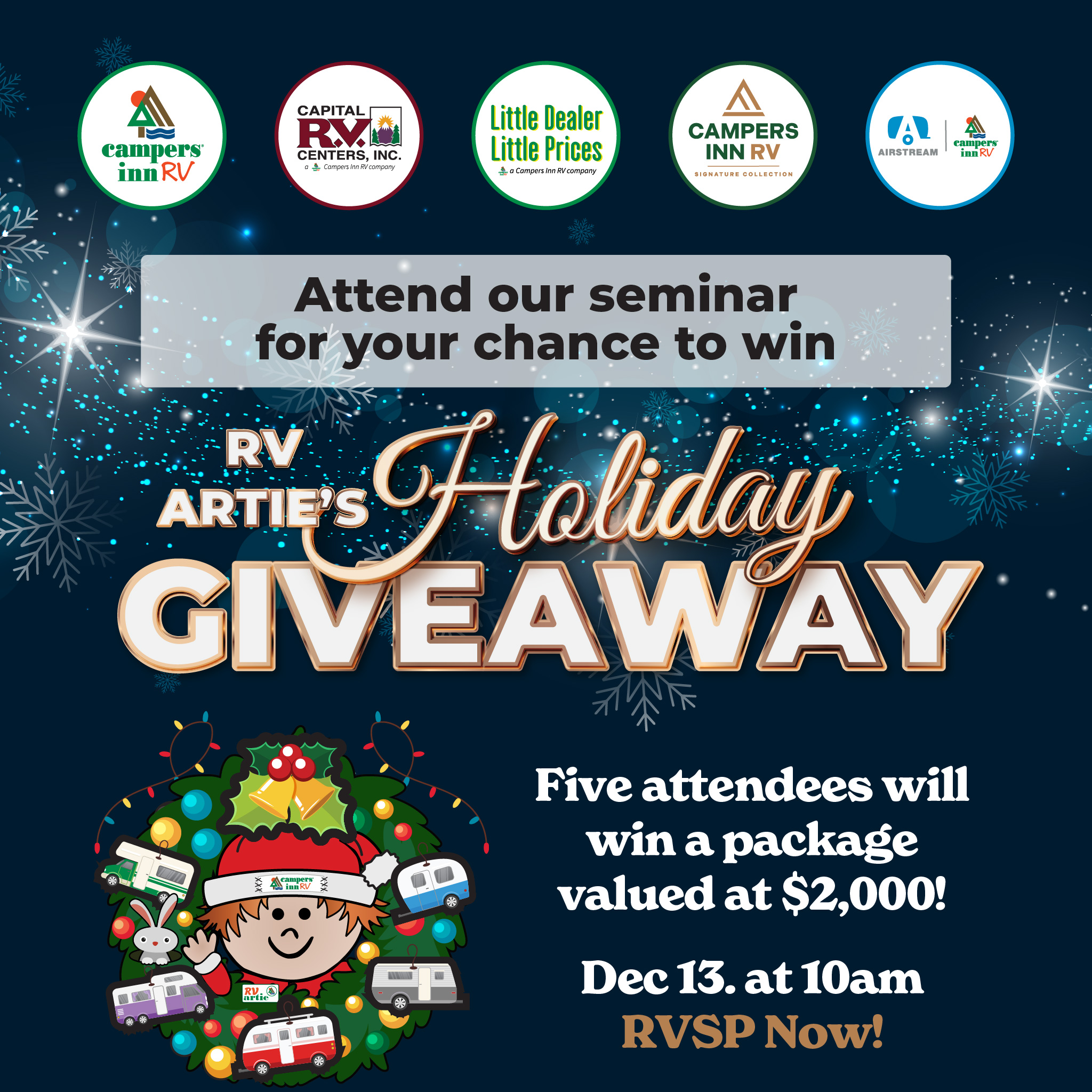 Campers - Join us on December 13th at 10am for our free Holiday Relief ...