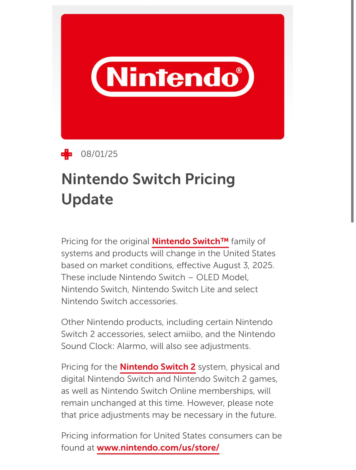 Nintendo just announced a price hike for the Switch 2 — here's
