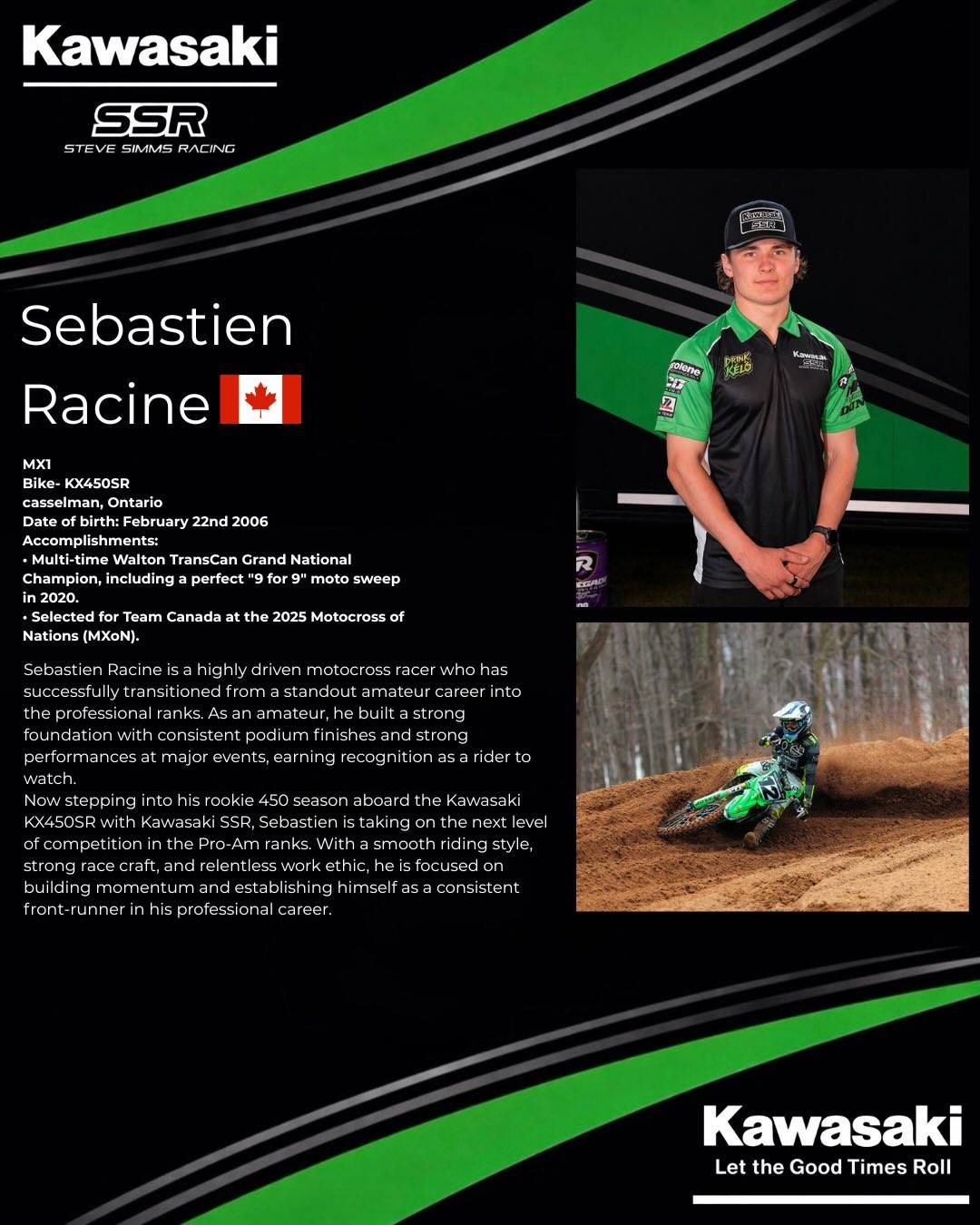 Meet the 2026 Kawasaki SSR Team An exciting time of year as we