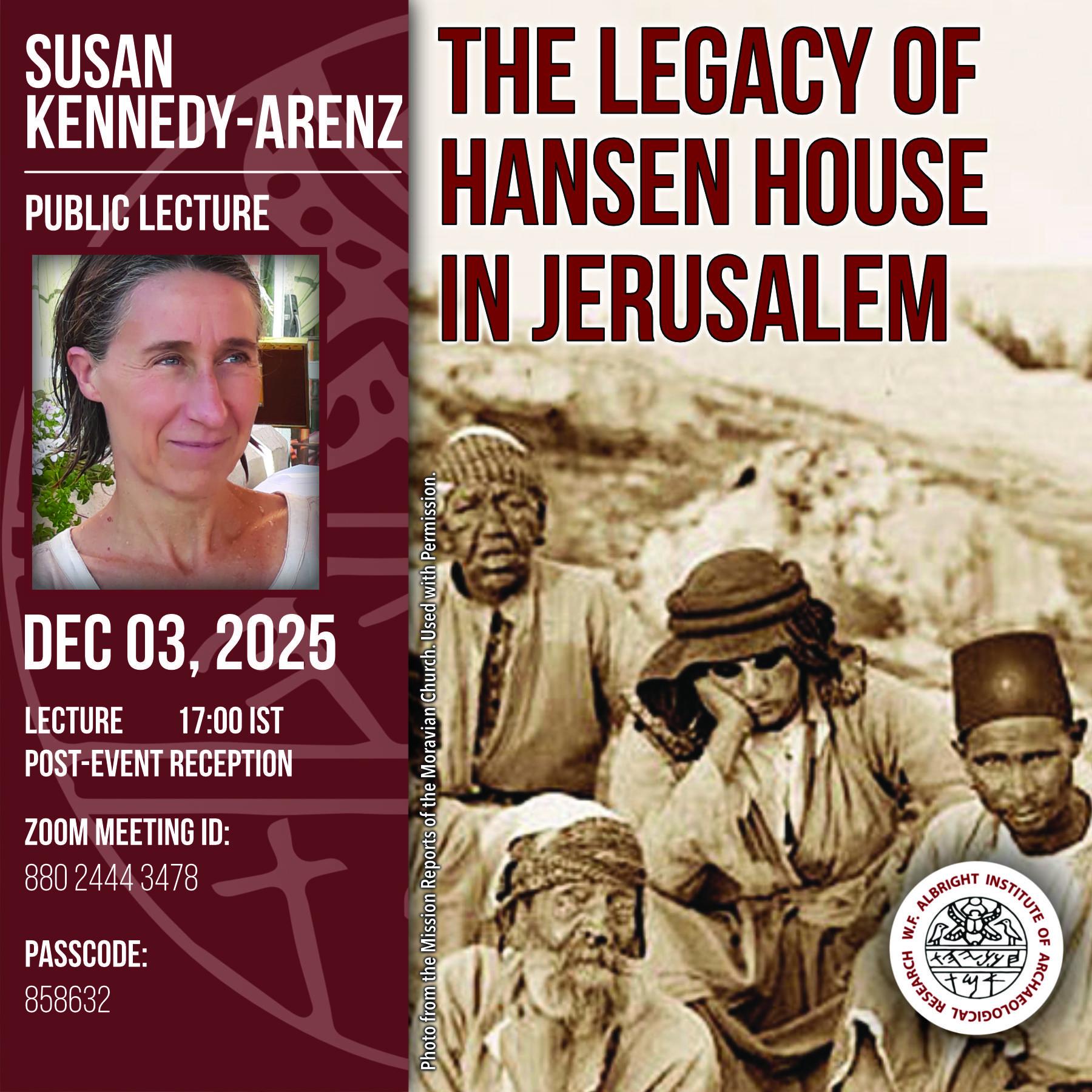 W.F. - Join us for Susan Kennedy-Arenz's lecture, 