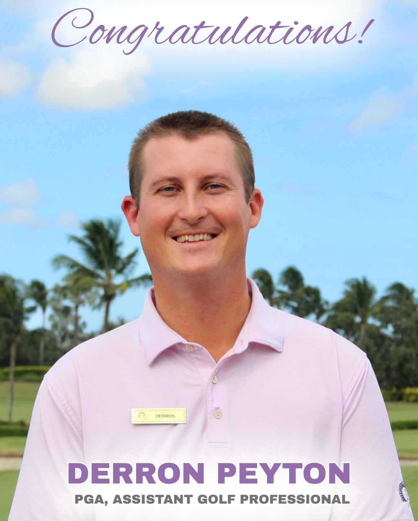 Congratulations to Derron... - BallenIsles Country Club | Facebook