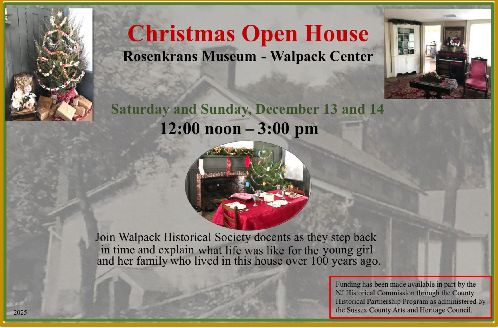 Walpack - ⭐️Event Reminder⭐️ The Walpack Historical Society will be ...