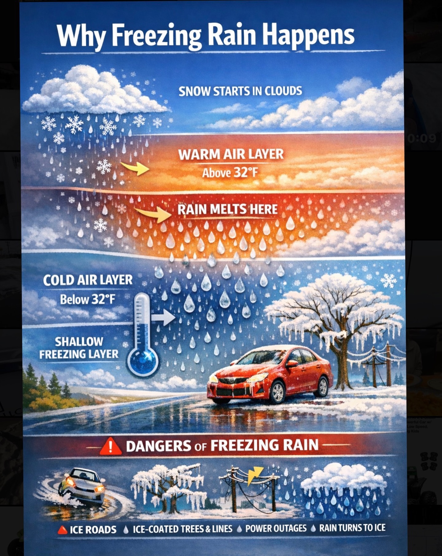 Meteorologist - ️ Why Freezing Rain Happens Freezing rain is all about ...