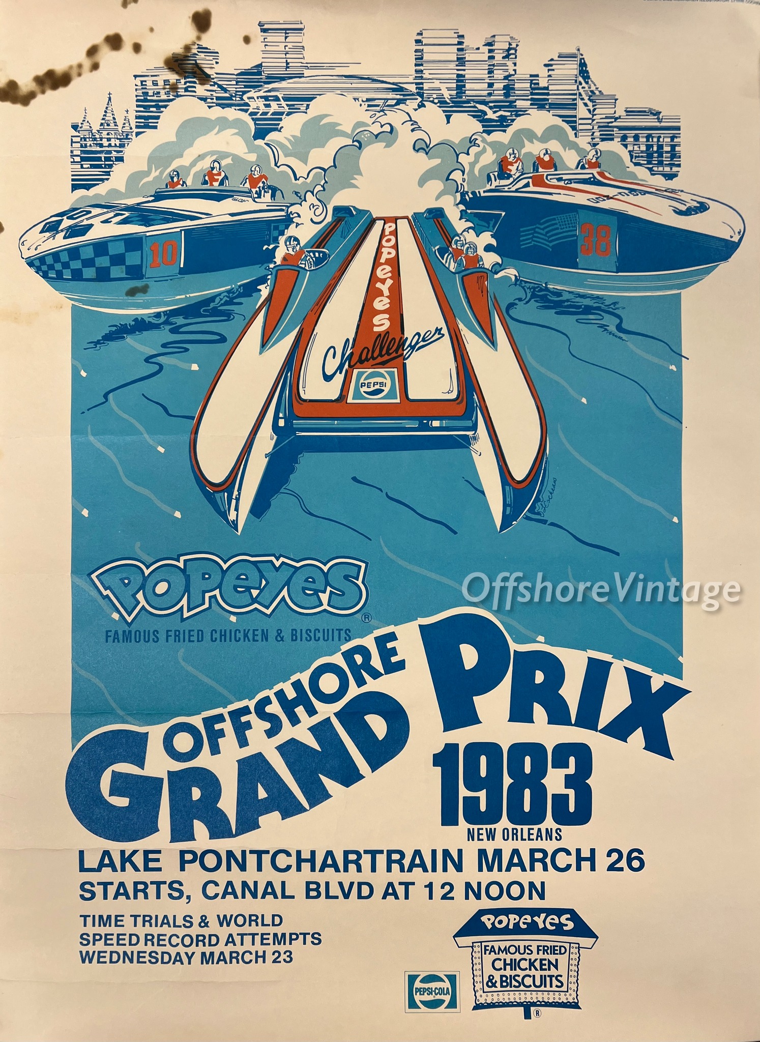 1983 POPEYES Grand Prix New Orleans Lake Pontchartrain P1 Offshore