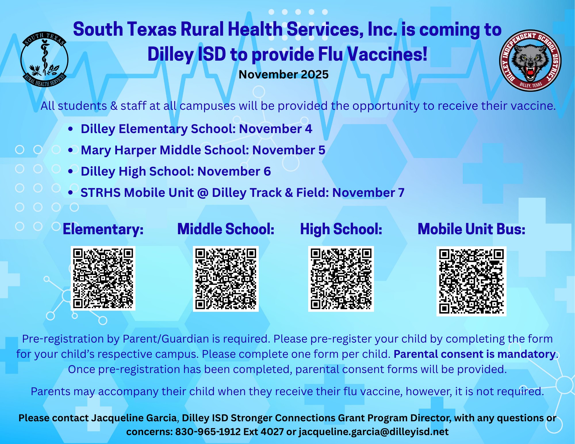 South - 💉 Flu Vaccine Clinic Coming to Dilley ISD! 🐺 Happening next ...