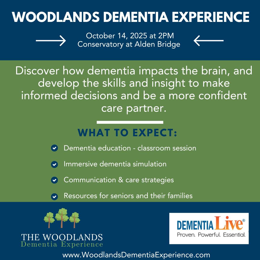 Woodlands - 💜 Step Into Their World — The Woodlands Dementia Experience ...