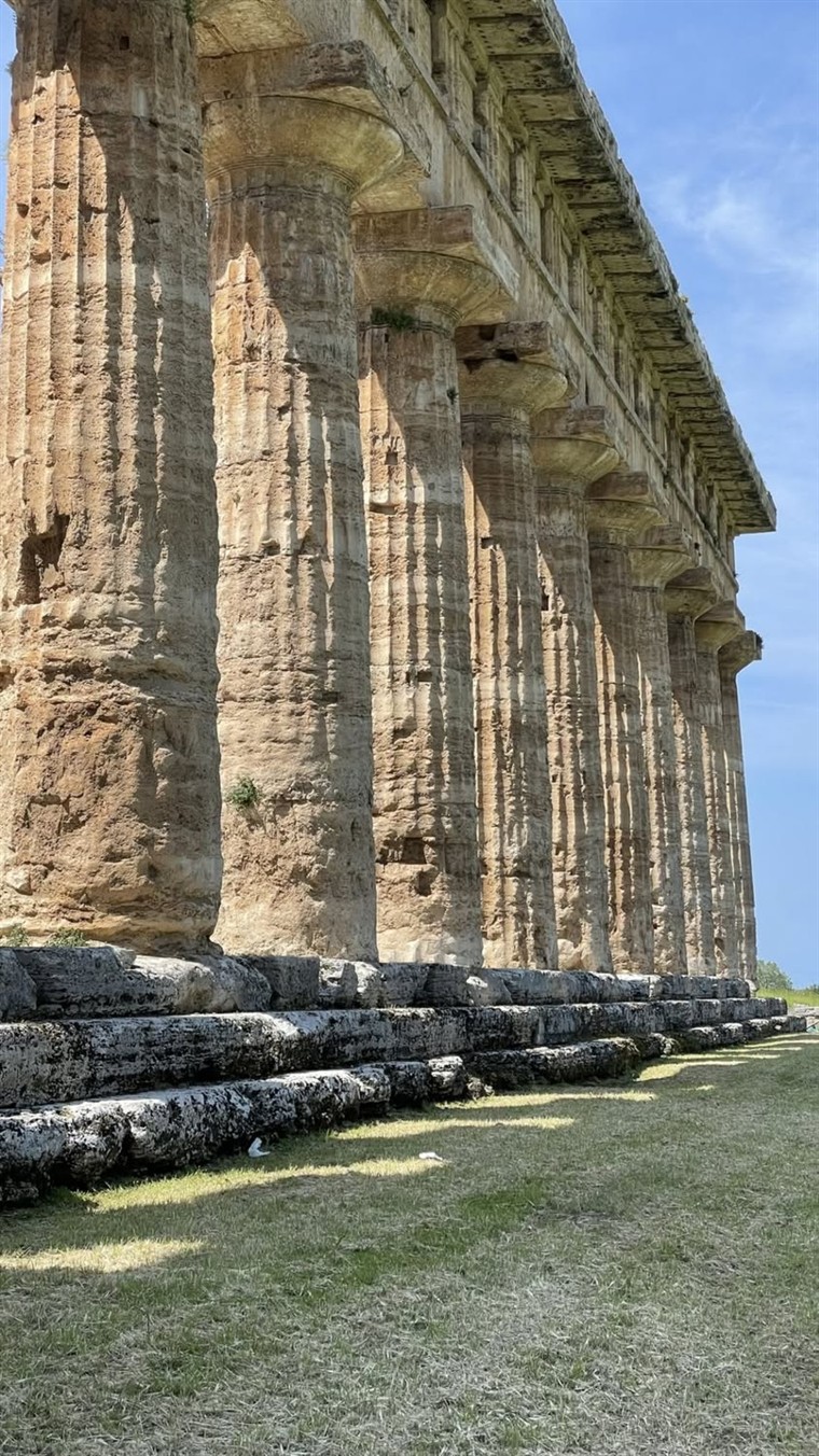 The well-preserved ruins of the Second Temple of Hera at Paestum