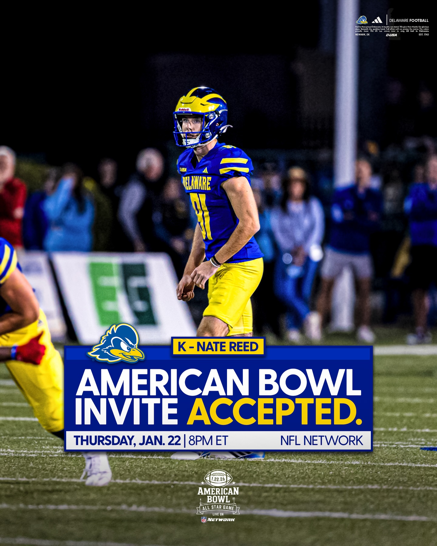 Off to the American Bowl 🫡 - Delaware Football | Facebook