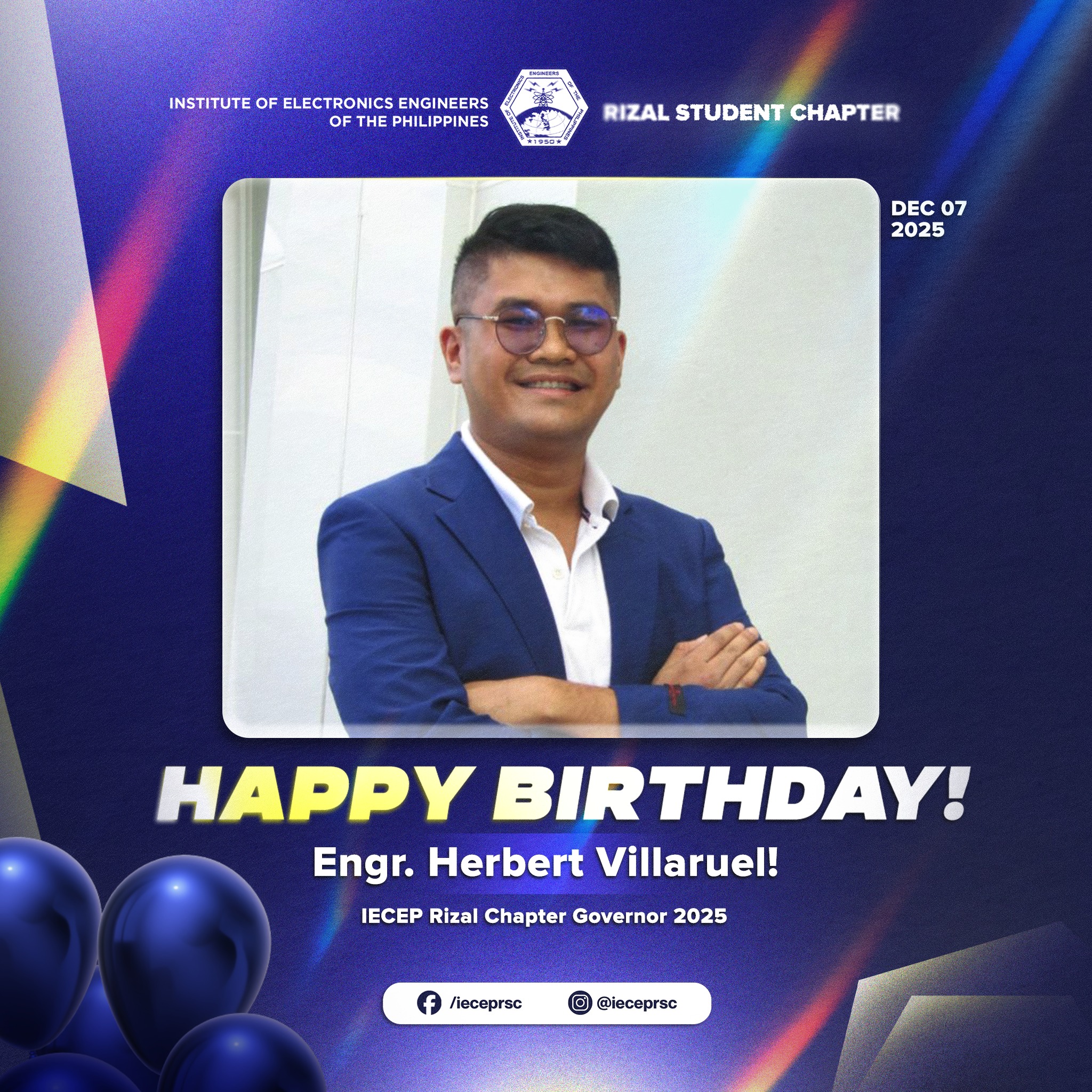 IECEP - 𝙃𝙖𝙥𝙥𝙮 𝘽𝙞𝙧𝙩𝙝𝙙𝙖𝙮 𝙩𝙤 𝙩𝙝𝙚 𝙢𝙖𝙣 𝙗𝙚𝙝𝙞𝙣𝙙 𝙤𝙪𝙧 𝙨𝙪𝙘𝙘𝙚𝙨𝙨, 𝑬𝒏𝒈𝒓. 𝑯𝒆𝒓𝒃𝒆𝒓𝒕 𝑽 ...