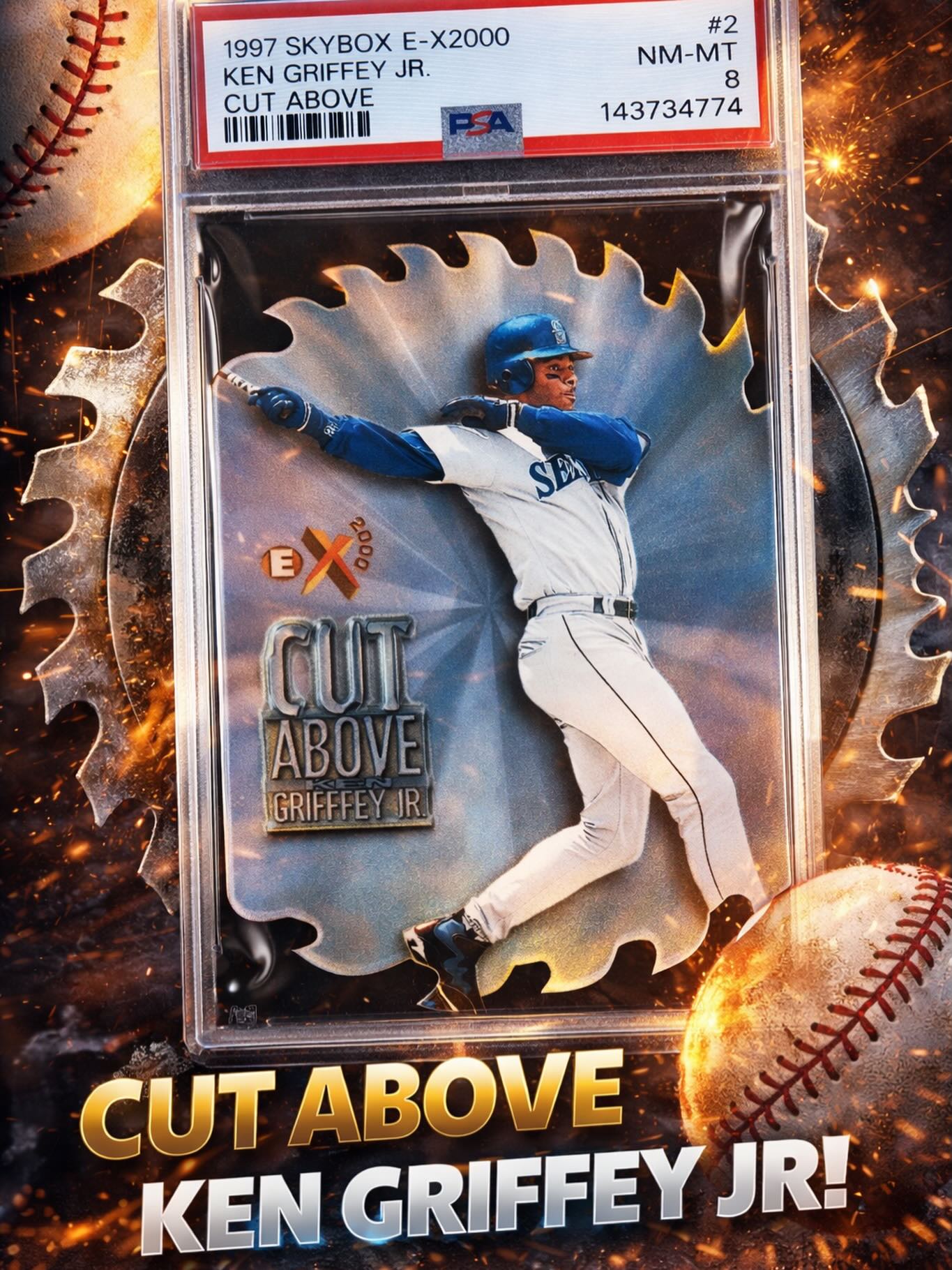This card is truly a cut above. ? The 1997 SkyBox E-X2000 Ken 